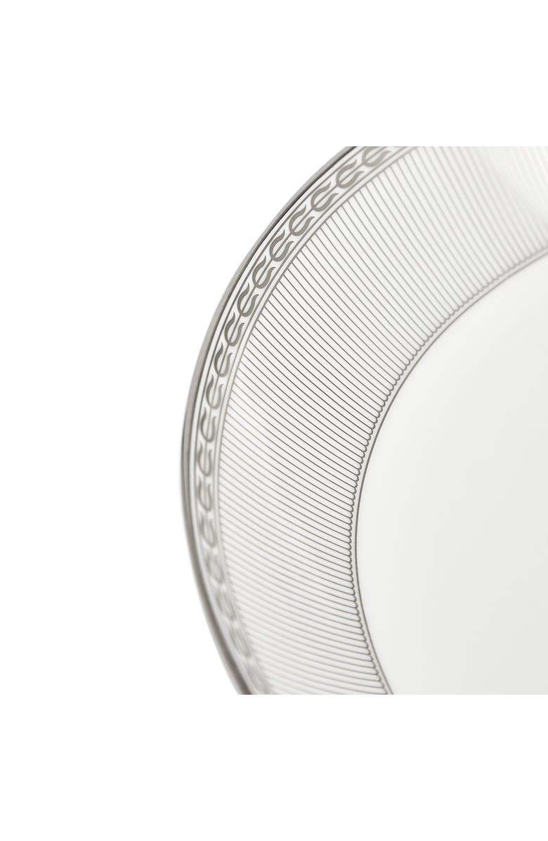 Wedgwood Silver Tonquin Bone China Deep Plate, Alternate, color, Silver