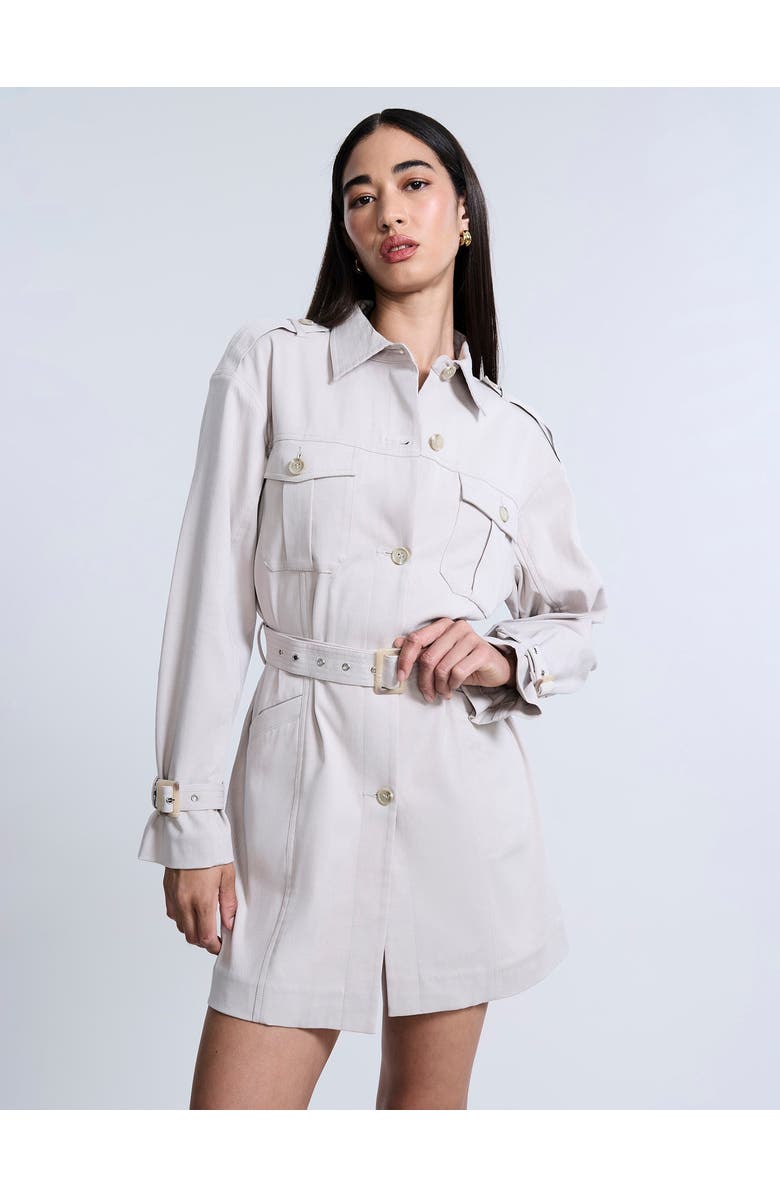 BCBGMAXAZRIA Cargo Coat Dress, Alternate, color, Flint