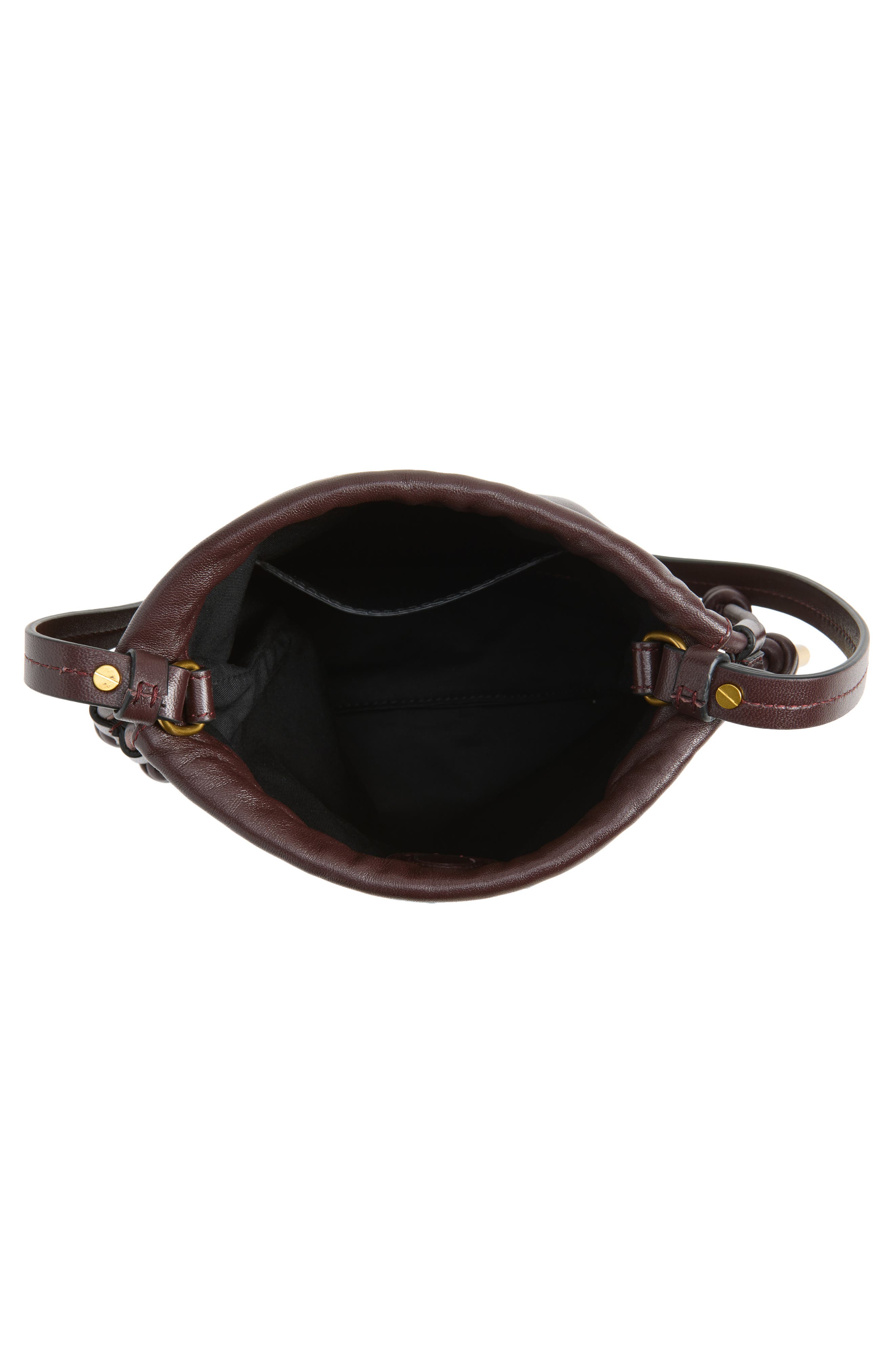 Silven Mini Leather Tote, Alternate, color, BURGUNDY