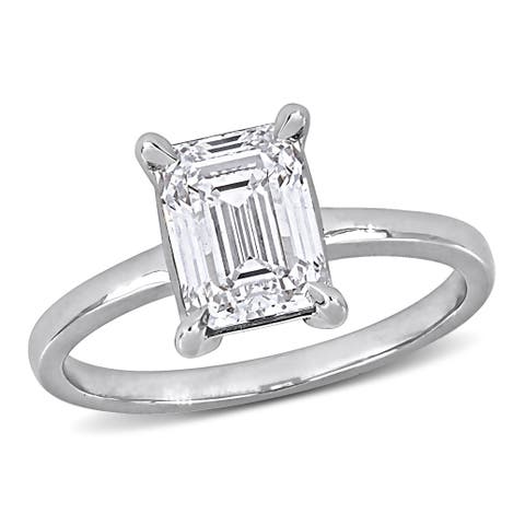 2 CTW Lab Grown Diamond Ring 14k Gold