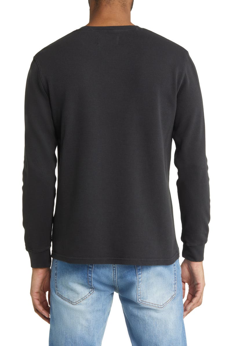 The Normal Brand Vintage Wash Thermal Long Sleeve T-Shirt, Alternate, color, Black