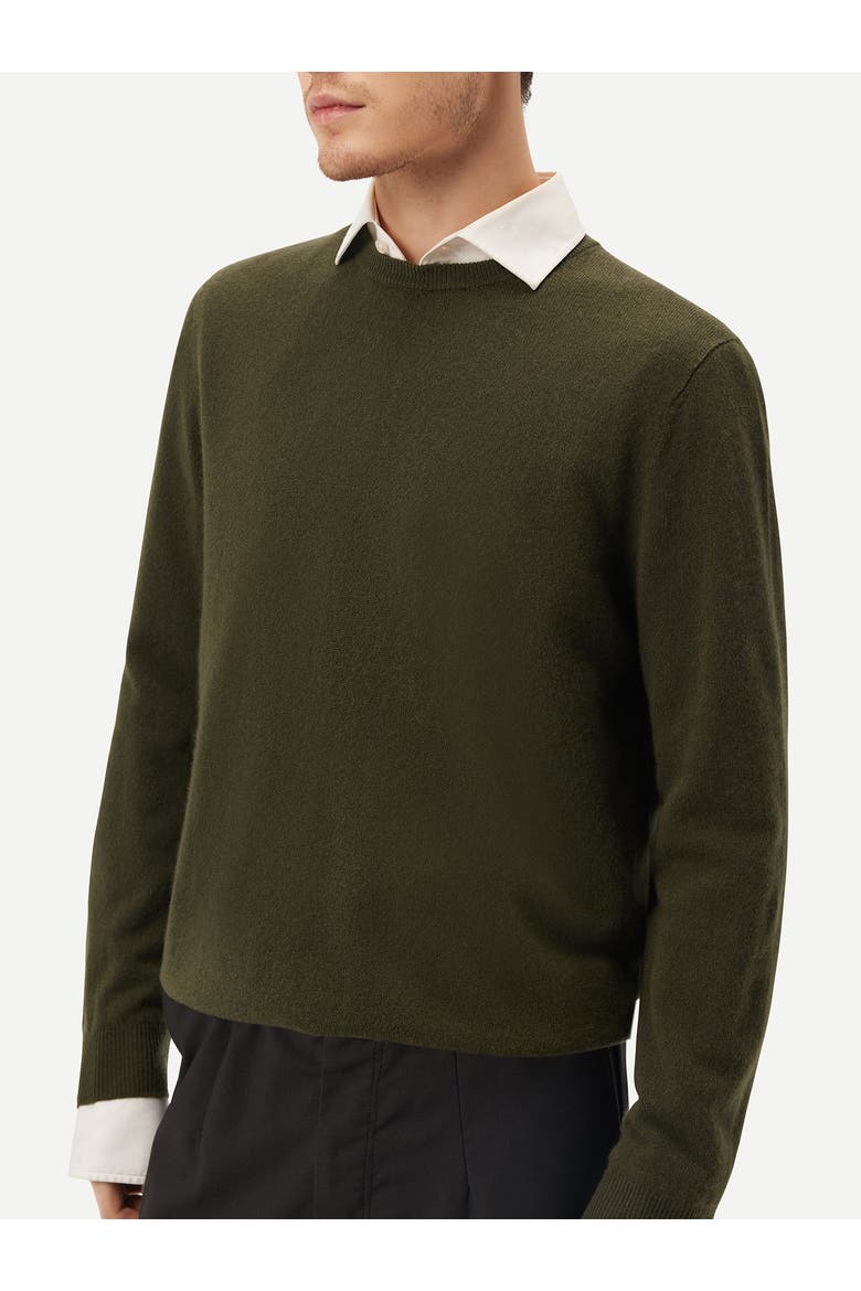 Timeless Crewneck Cashmere Sweater, Alternate, color, avocado
