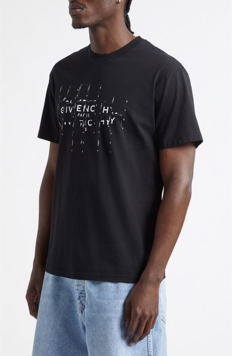 Givenchy Photographic Negative Logo Regular Fit Graphic T-Shirt, Alternate, color, Black