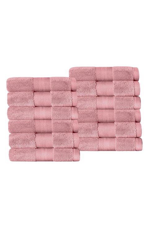 Aria 12-Piece Turkish Cotton Washcloths