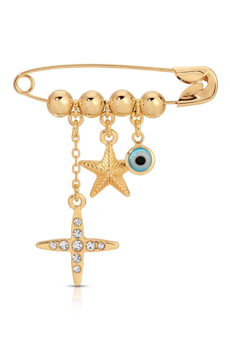 Celestial Brooch Set, Alternate, color, GOLD