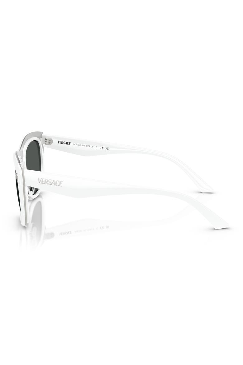 53mm Rectangular Sunglasses, Alternate, color, WHITE