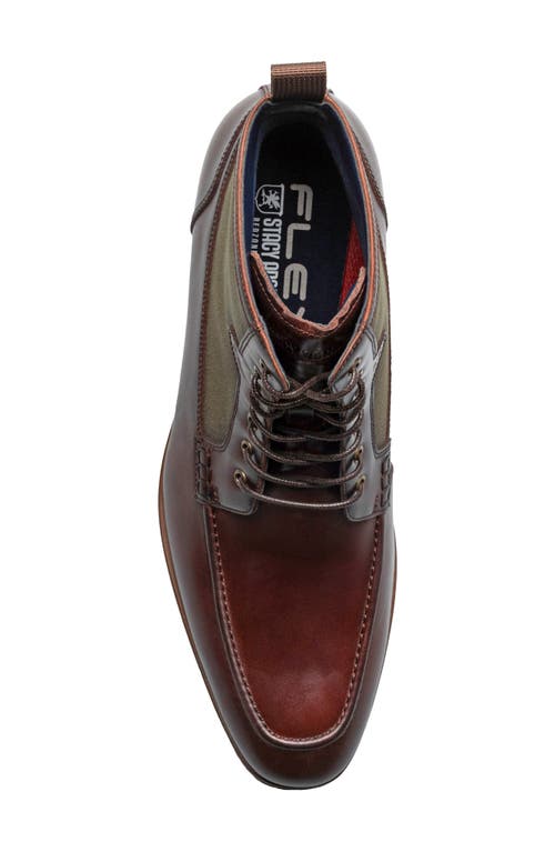 Stacy Adams Brumley Moc Toe Lace Up Boot In Burgundy
