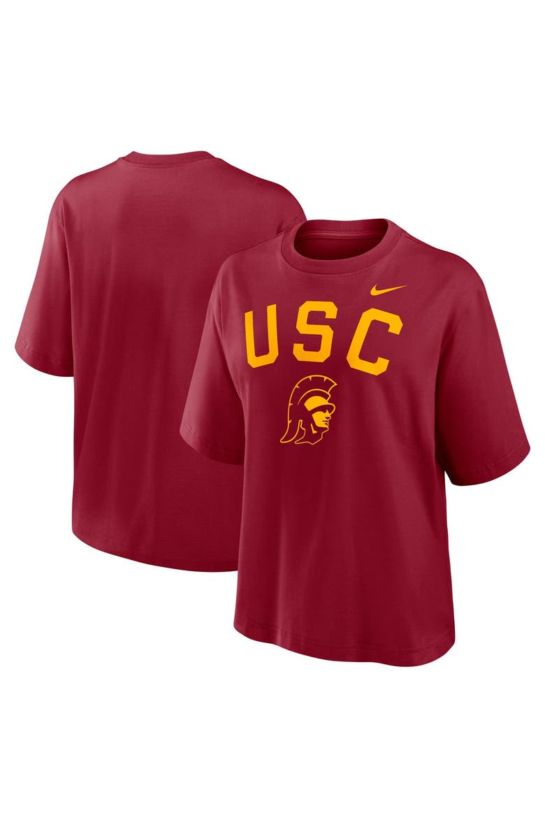 Women's Nike  Cardinal USC Trojans Arch Logo Boxy T-Shirt, Alternate, color, Cardinal