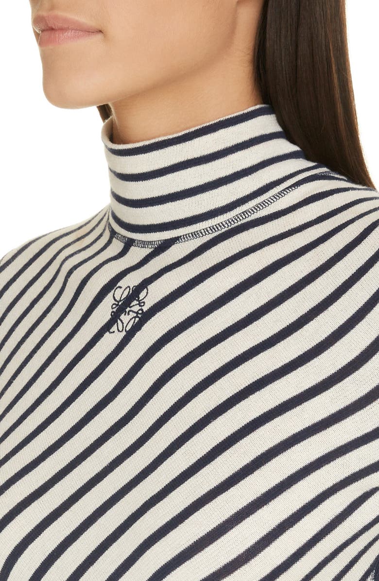 Loewe Stripe Long Sleeve Cotton Jersey Maxi Dress, Alternate, color,