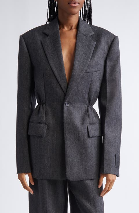 Oversize Wool Gabardine Blazer