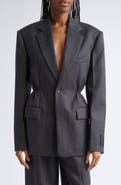 Alexander Wang Oversize Wool Gabardine Blazer