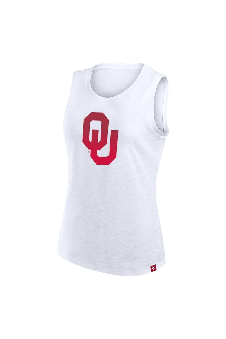 Women's Fanatics White Oklahoma Sooners Activate Slub Tank Top, Alternate, color, White
