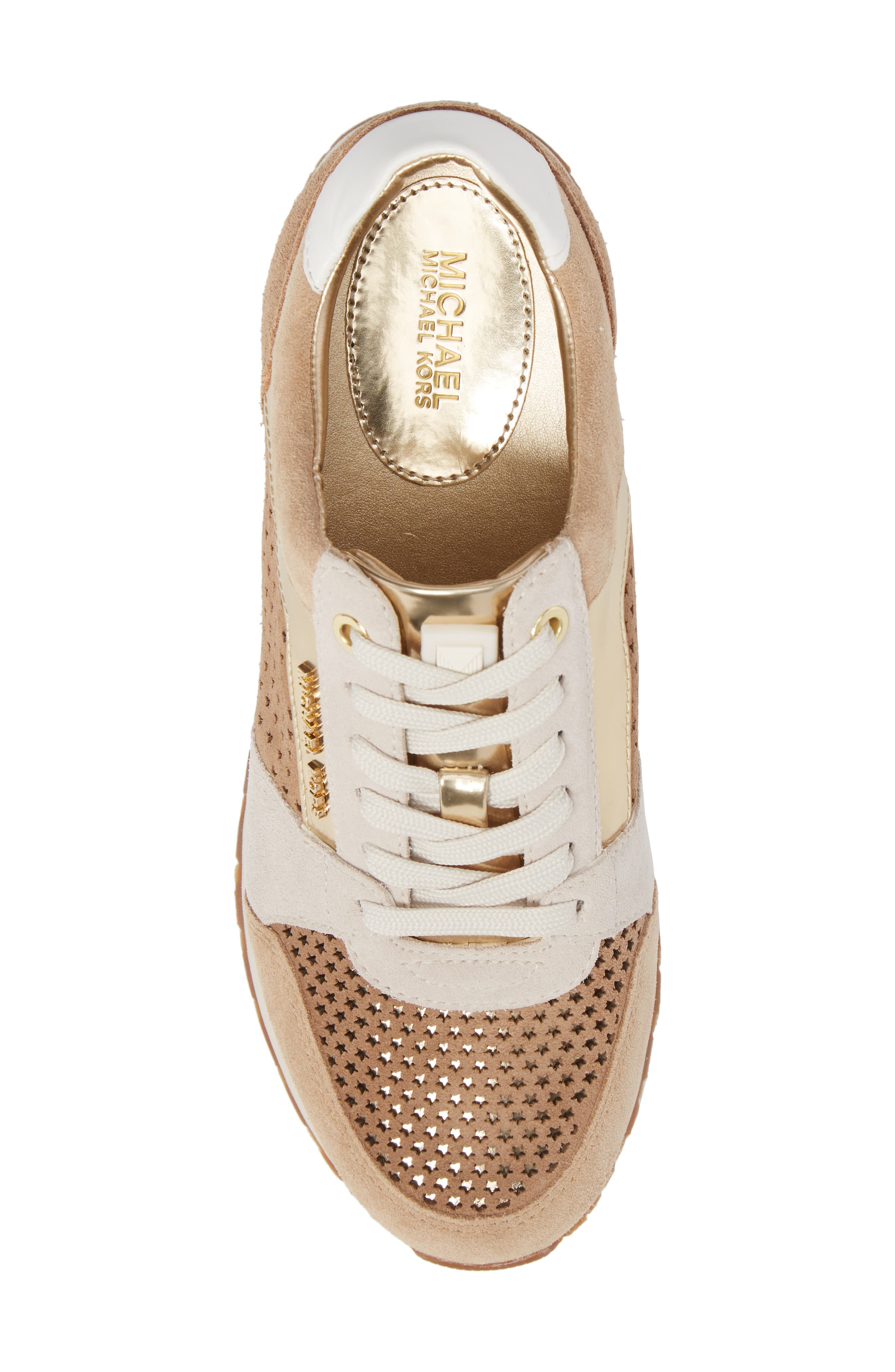 Billie Perforated Sneaker, Alternate, color, LIGHT KHAKI