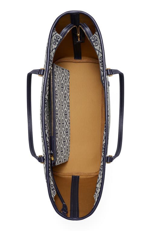 Tory Burch T Monogram Zip Tote In Tory Navy
