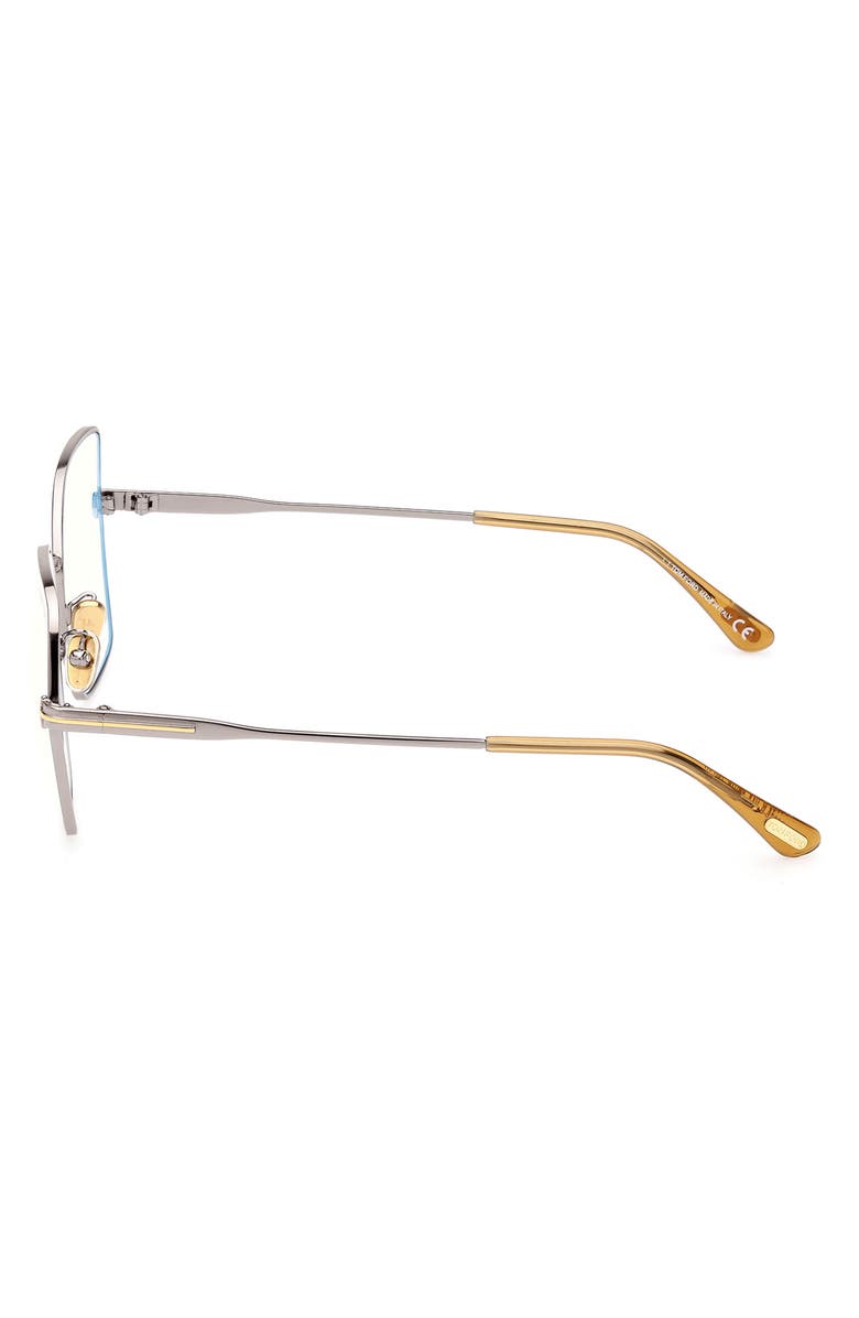 TOM FORD 56mm Butterfly Blue Light Blocking Glasses, Alternate, color, 