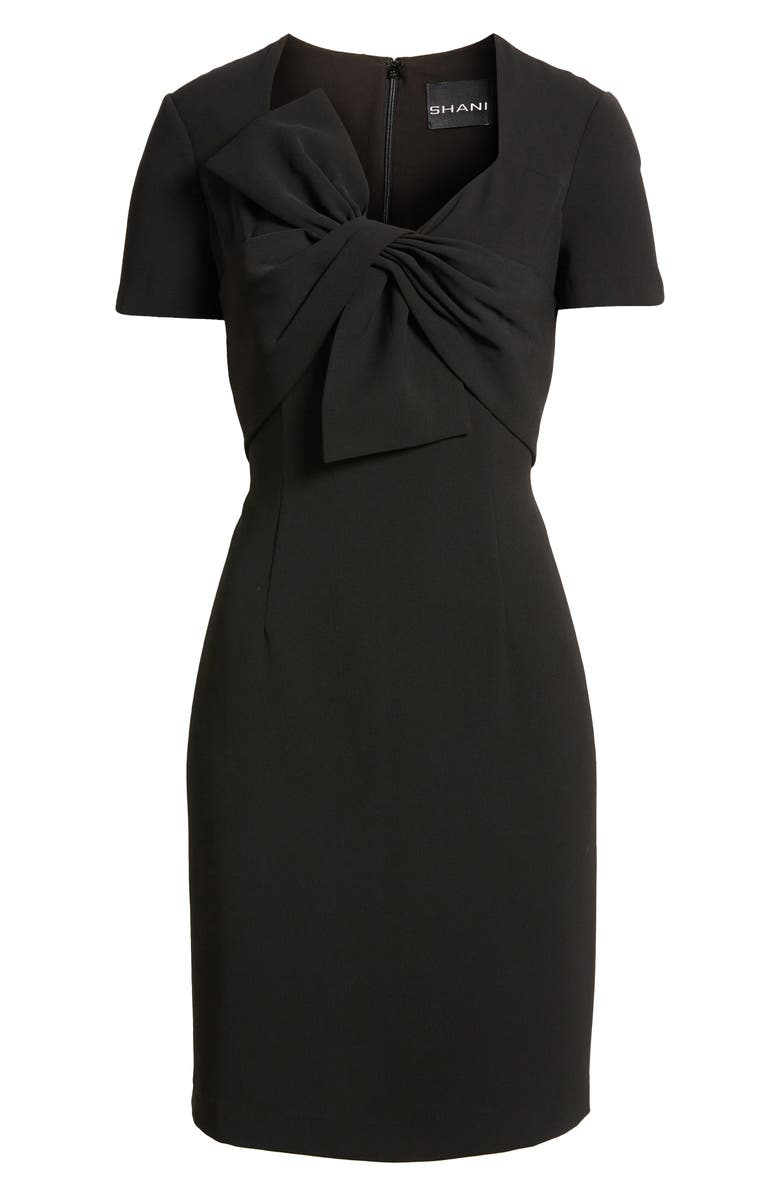Shani Bow Detail Sheath Dress, Alternate, color, 