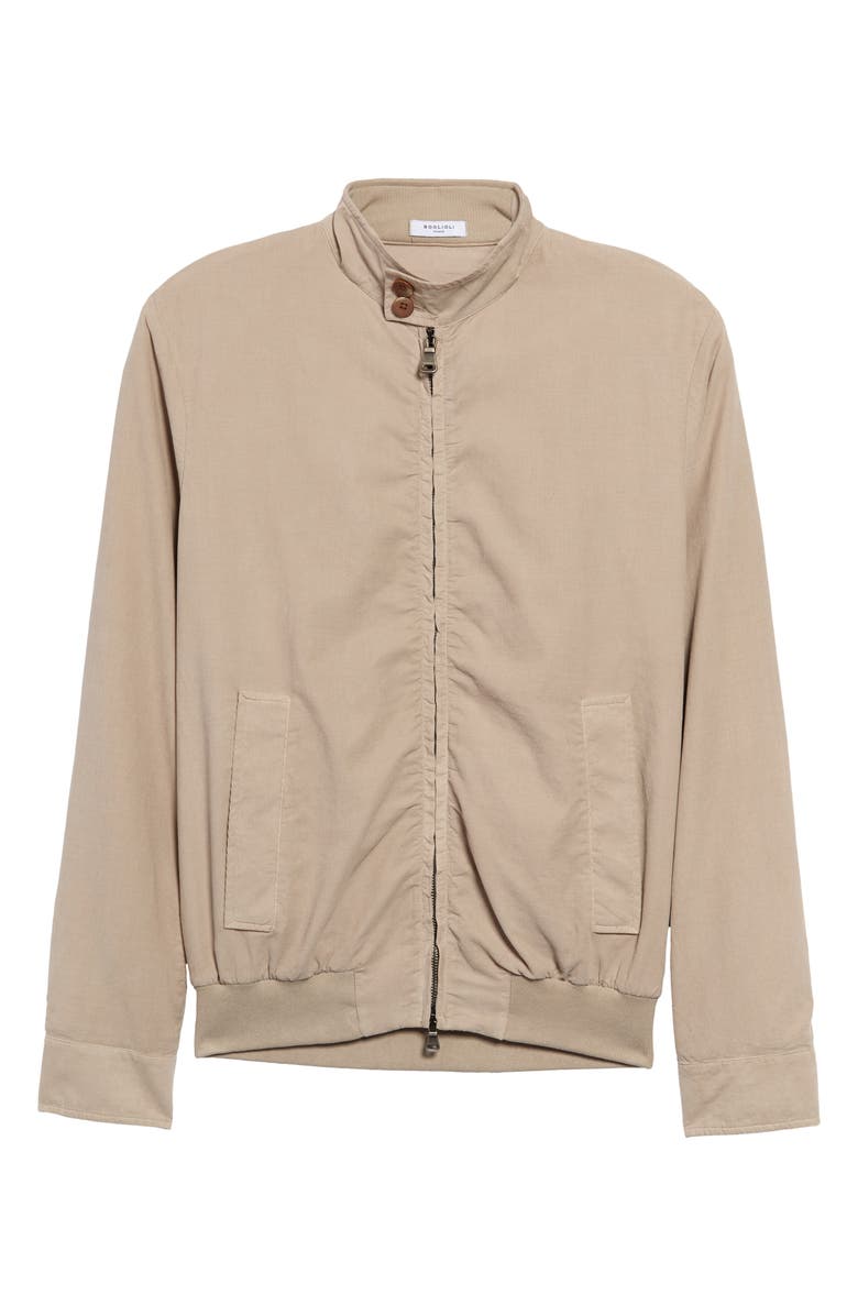 Boglioli Trim Fit Micro Corduroy Bomber Jacket, Main, color,