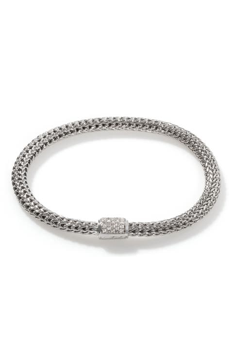 Icon Bracelet, Sterling Silver, Diamonds, 5MM