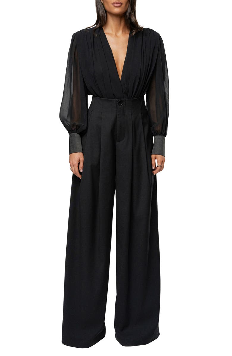 JLUXLABEL Pleated Wide Leg Pants, Alternate, color,