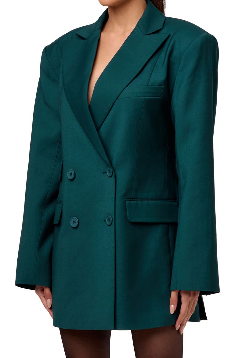 Oversize Long Sleeve Blazer Dress, Alternate, color, DEEP TEAL