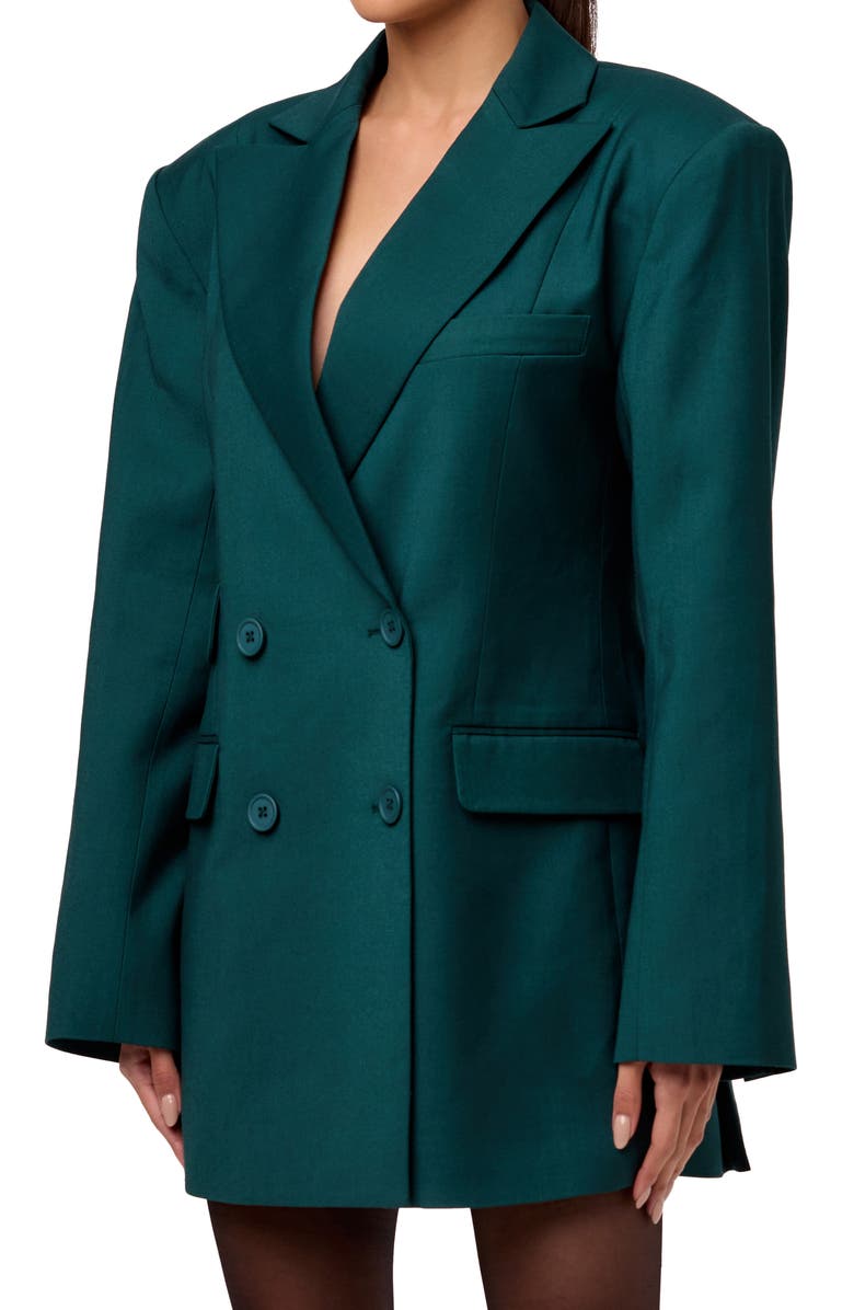 Naked Wardrobe Oversize Long Sleeve Blazer Dress, Alternate, color, Deep Teal