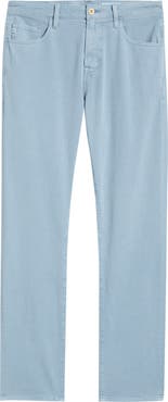 AG Everett Slim Straight Leg Cotton & Linen Blend Jeans