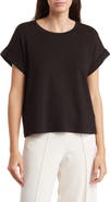 T Tahari Roll Sleeve Scuba Top