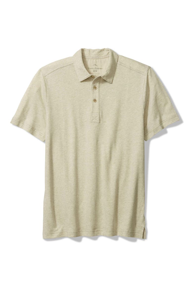 Laurito Beach Cotton Polo, Main, color, KHAKI HEATHER