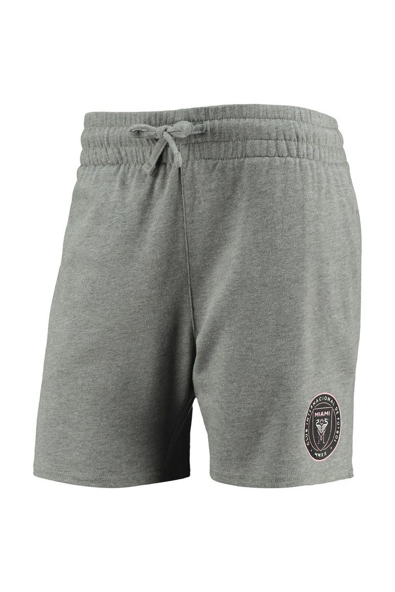 Women's Mitchell & Ness Heathered Gray Inter Miami CF Logo Shorts, Alternate, color, Heather Gray