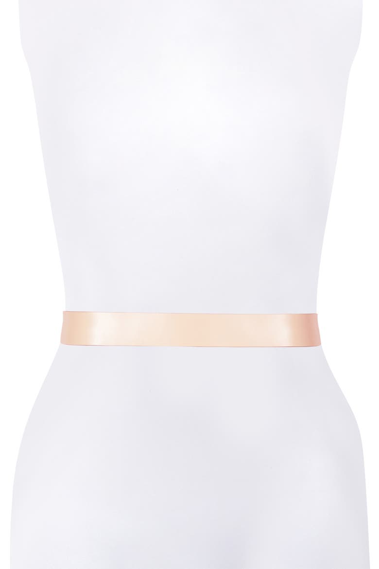 Leather Belt, Alternate, color, MOONLIGHT PINK /  NICKEL