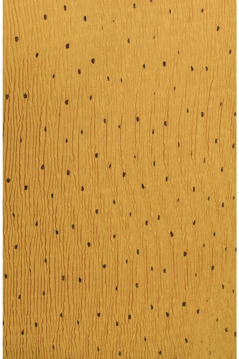 Crinkle Crop Top, Alternate, color, MUSTARD DOT