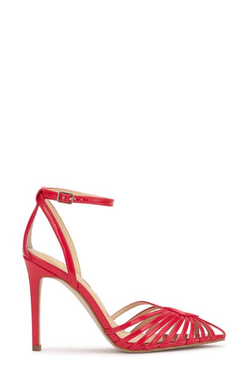 Jessica Simpson Paveri Ankle Strap Pointed Toe Pump In Poppy