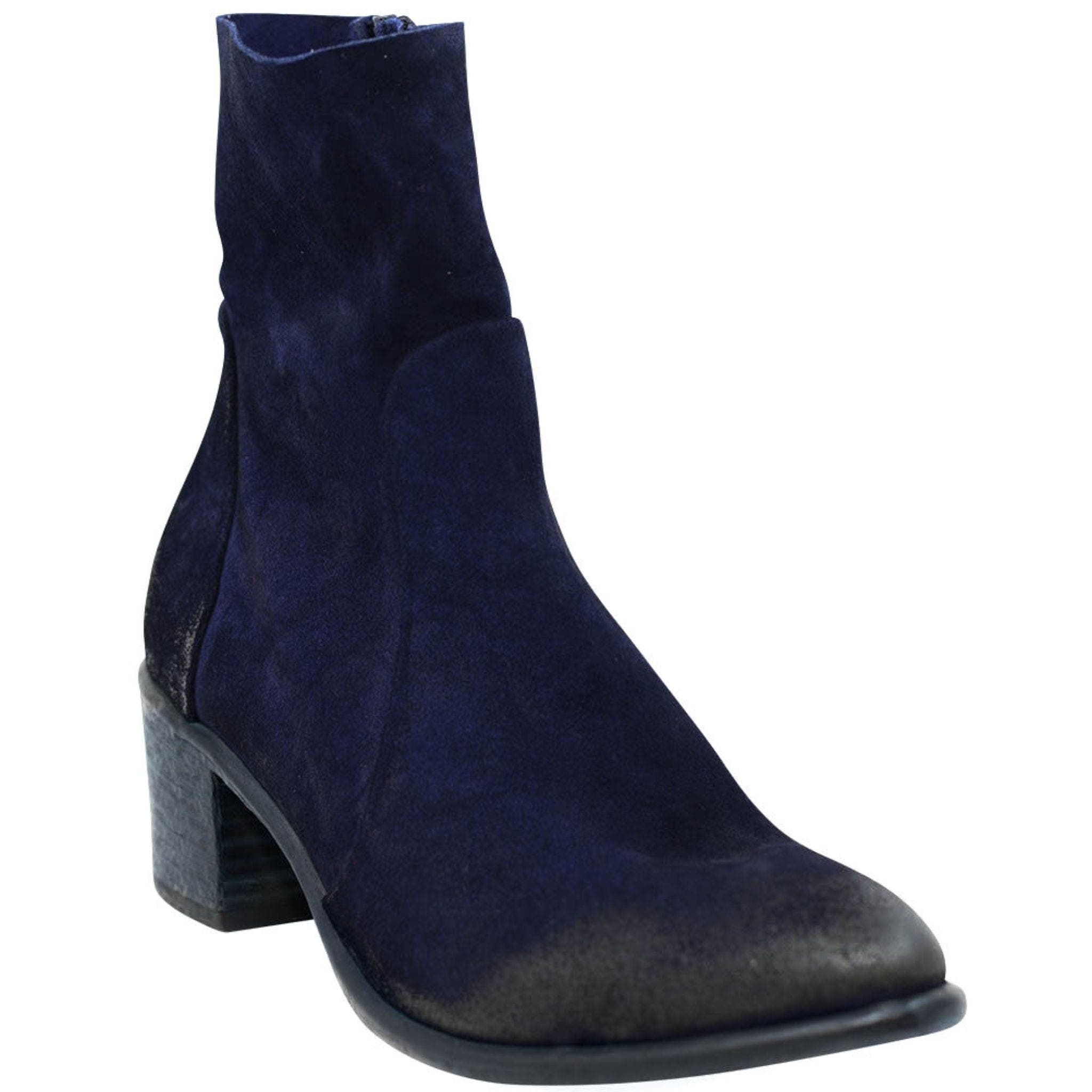 Distressed Ankle Boot, Alternate, color, NAVY