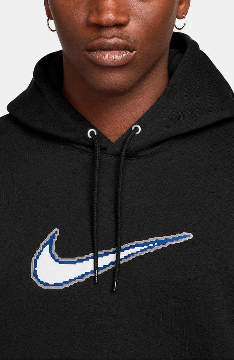 Nike Club Fleece Hoodie, Alternate, color, Black