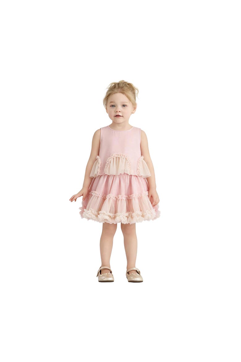Tulle Ruffle Skirt Set, Alternate, color, Pink