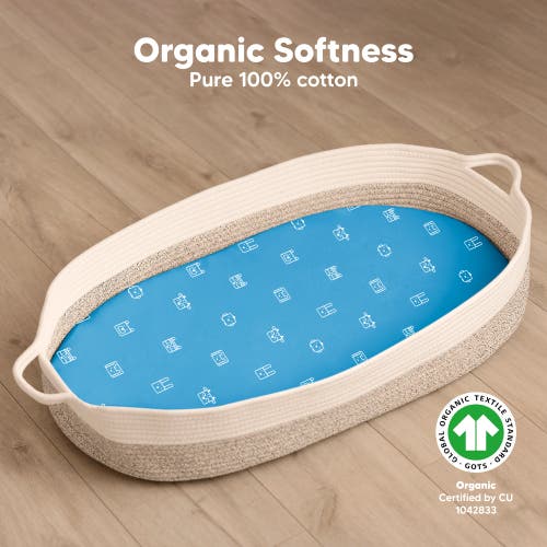 Keababies 2-pack Soothe Fitted Bassinet Sheets In Keapixel