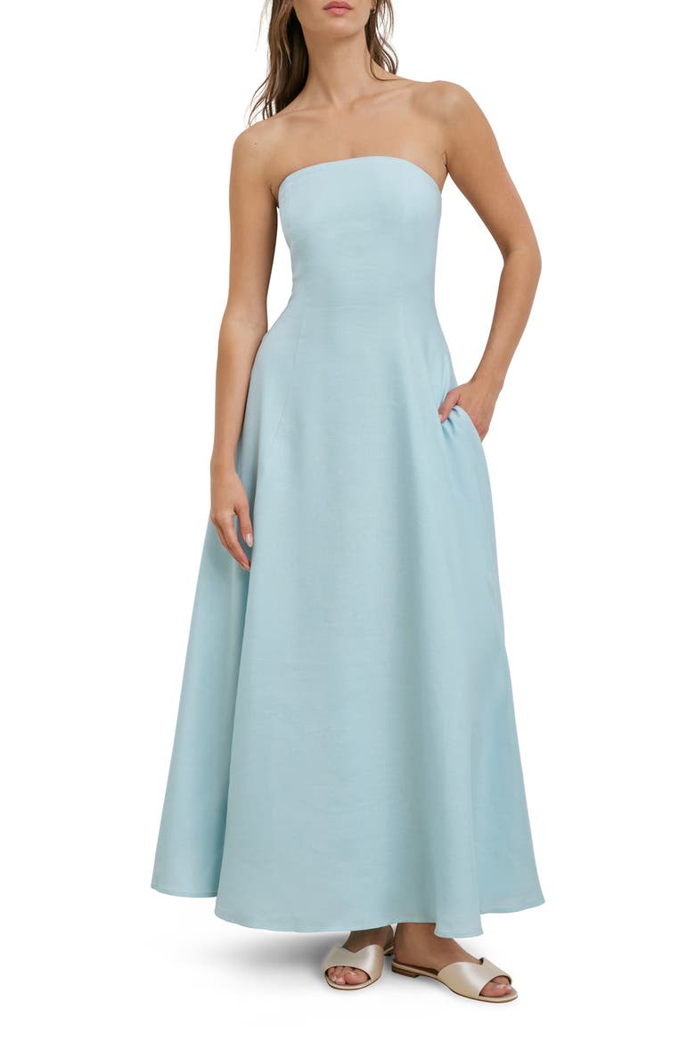 favorite daughter the favorite strapless maxi dress Favorite Daughter + The Favorite Strapless Maxi Dress