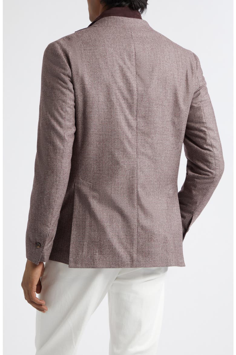 Slim Fit Burgundy Microhoundstooth Wool Blend Sport Coat, Alternate, color, 18 BURGUNDY