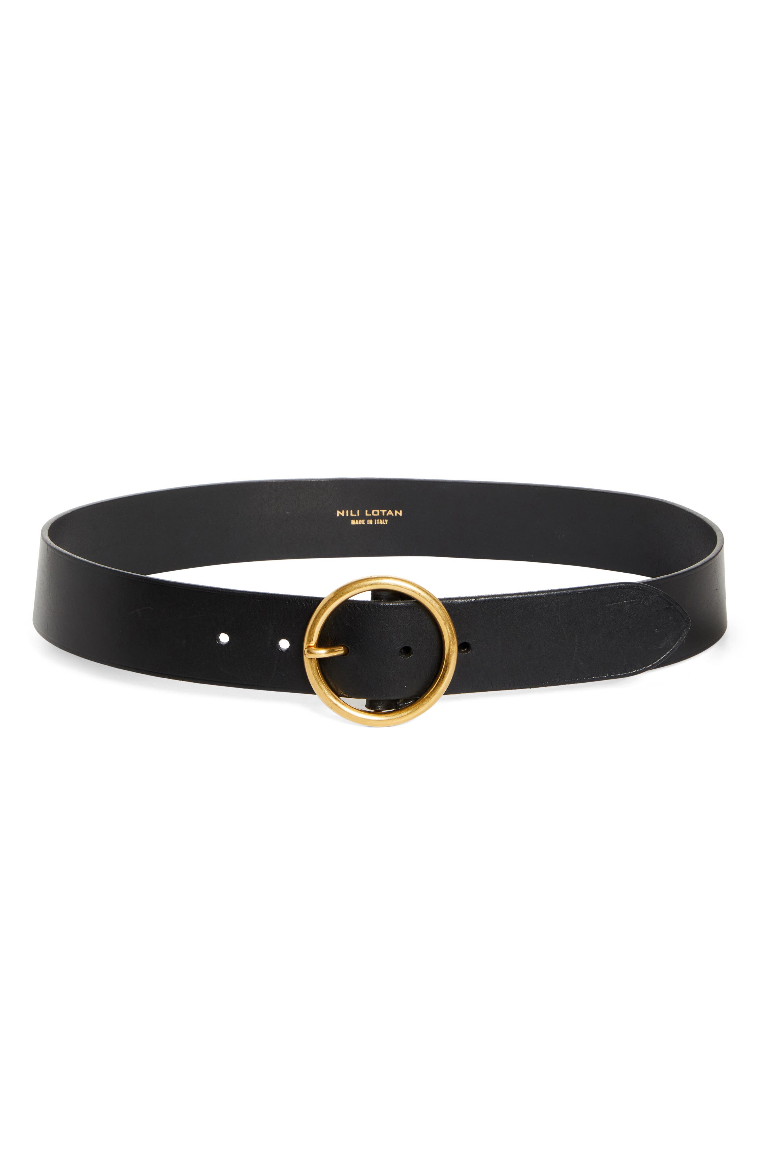 selected BLACK W/ ANTIQUE BRASS BUCKLE