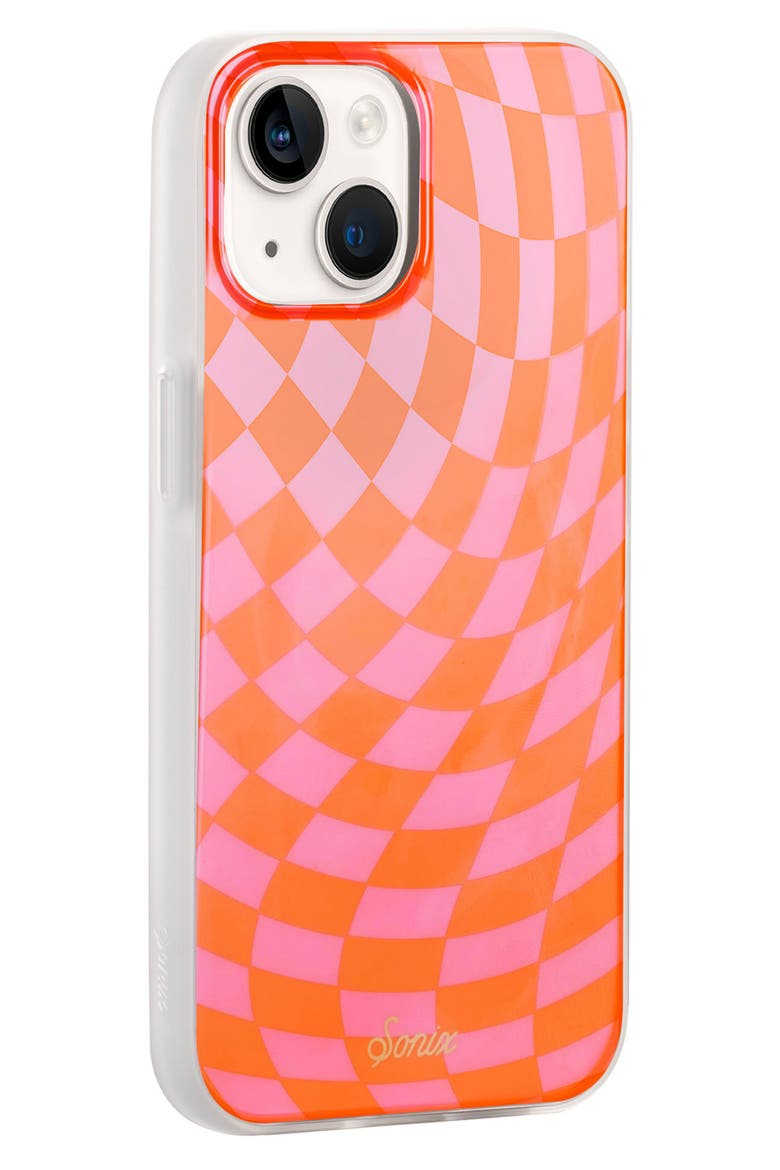Checkmate MagSafe® Compatible iPhone14, 14 Plus & 14 Pro Case, Alternate, color, PINK/ ORANGE
