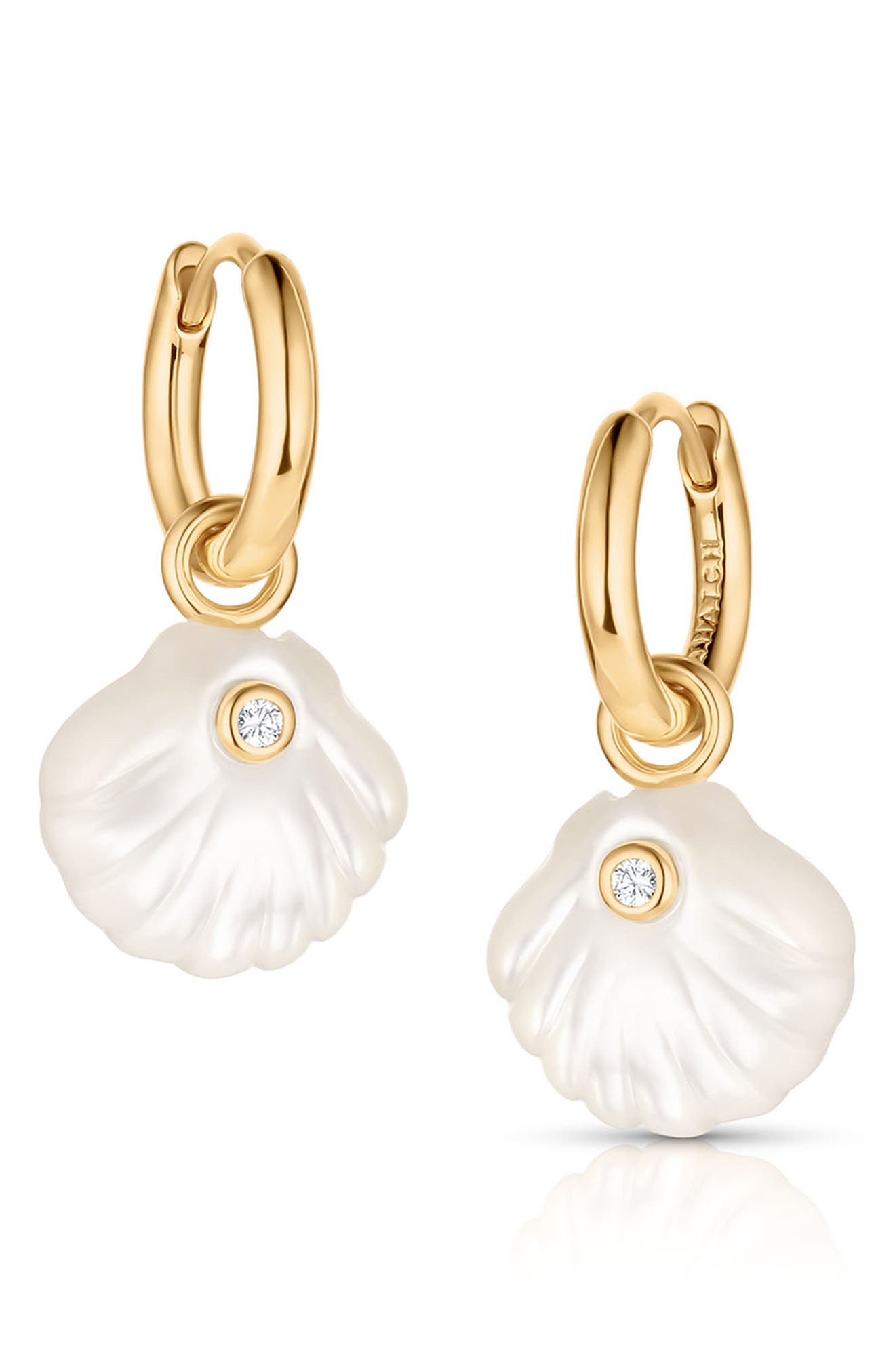 Thatch Coquille Drop Earrings In Mother Of Pearl
