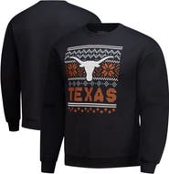 IMAGE ONE Men's Black Texas Longhorns Holiday Fleece Sweatshirt