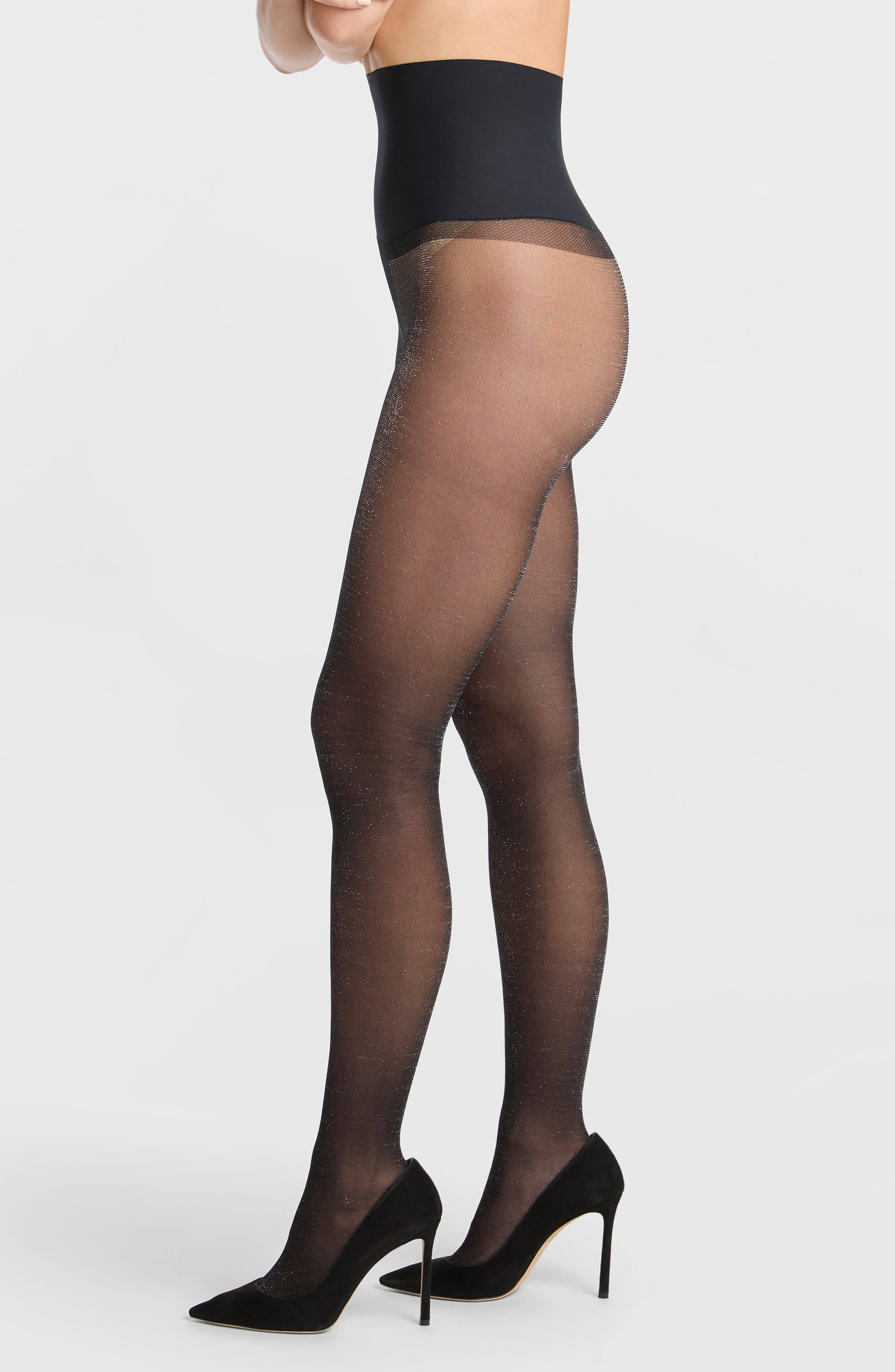 Commando Essential Back Seam Tights In Black