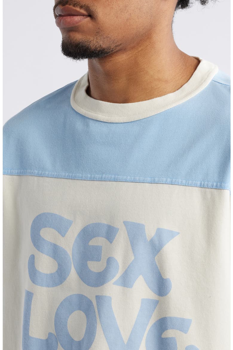 Sex, Love & Diet Retro Graphic T-Shirt (Nordstrom Exclusive), Alternate, color, ANTIQUE WHITE/ WASHED BLUE
