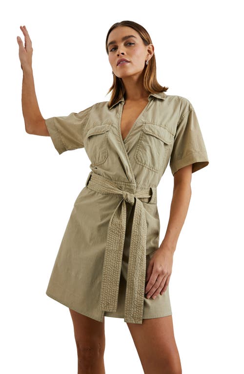 Rails Collared Wrap Dress In Olive