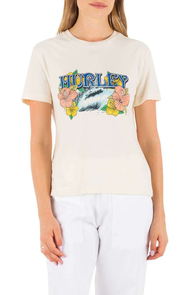 Hurley Tidal Classic Graphic T-Shirt, Main, color, Off White