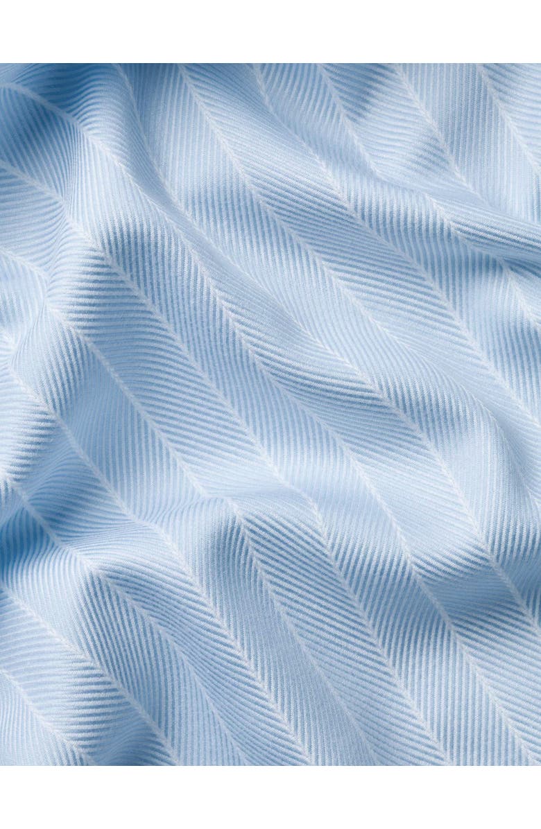 Charles Tyrwhitt Non-iron Striped Herringbone Shirt, Alternate, color, Light Blue