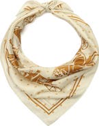 COACH Horse & Carriage Polka Dot Silk Square Scarf