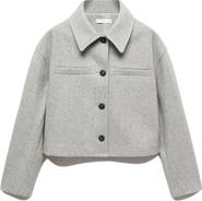 MANGO Oversize Boxy Crop Jacket