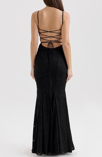 Joan Floral Appliqué Mermaid Gown
